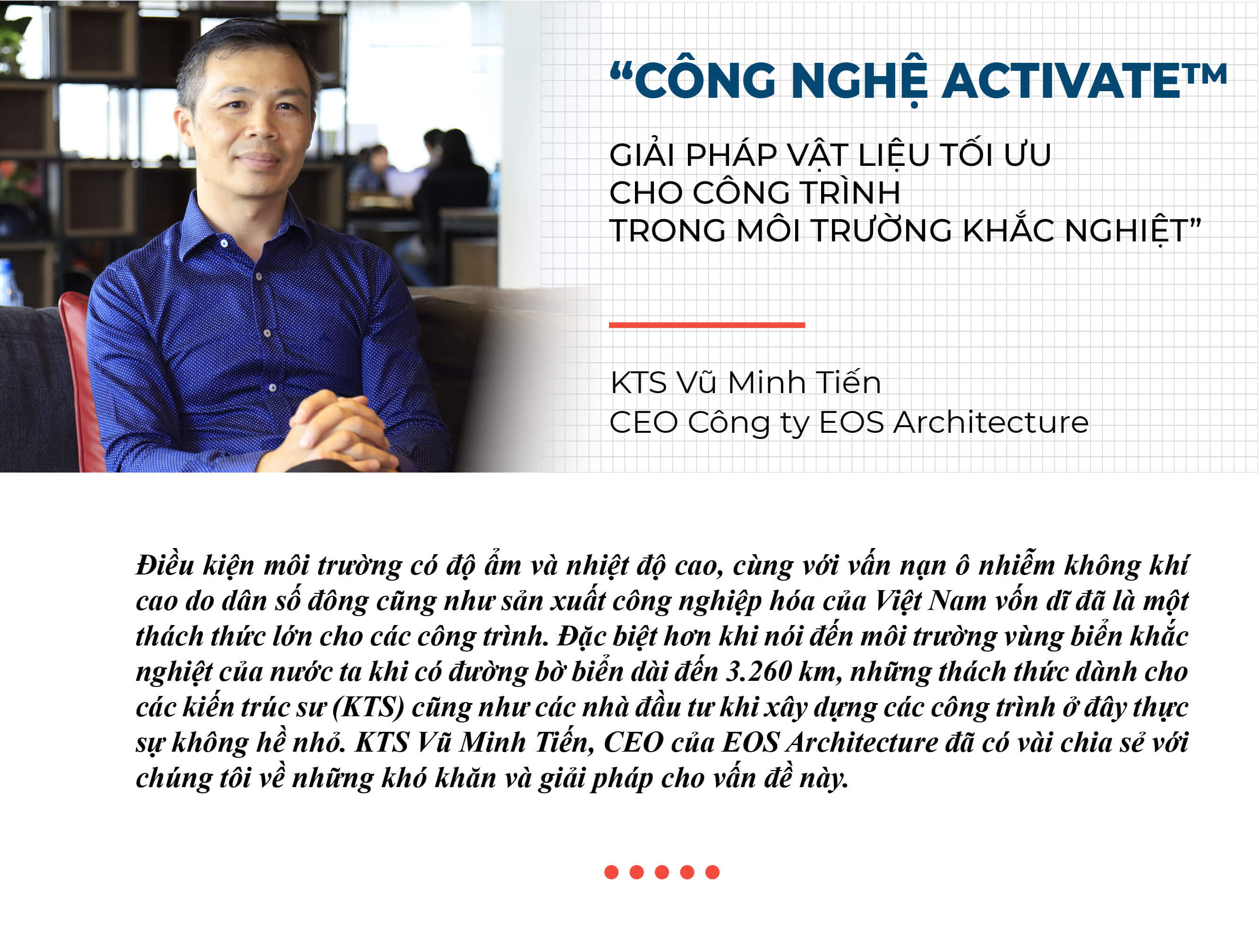 "CÔNG NGHỆ ACTIVATE™ GIẢI PHÁP VẬT LIỆU TỐI ƯU CHO CÔNG TRÌNH TRONG MÔI TRƯỜNG KHẮC NGHIỆT"