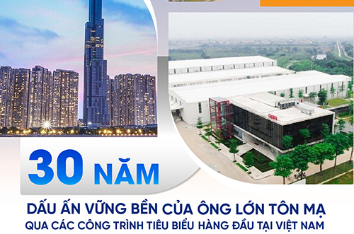 30 NĂM DẤU ẤN VỮNG BỀN QUA CÁC CÔNG TRÌNH TIÊU BIỂU HÀNG ĐẦU TẠI VIỆT NAM