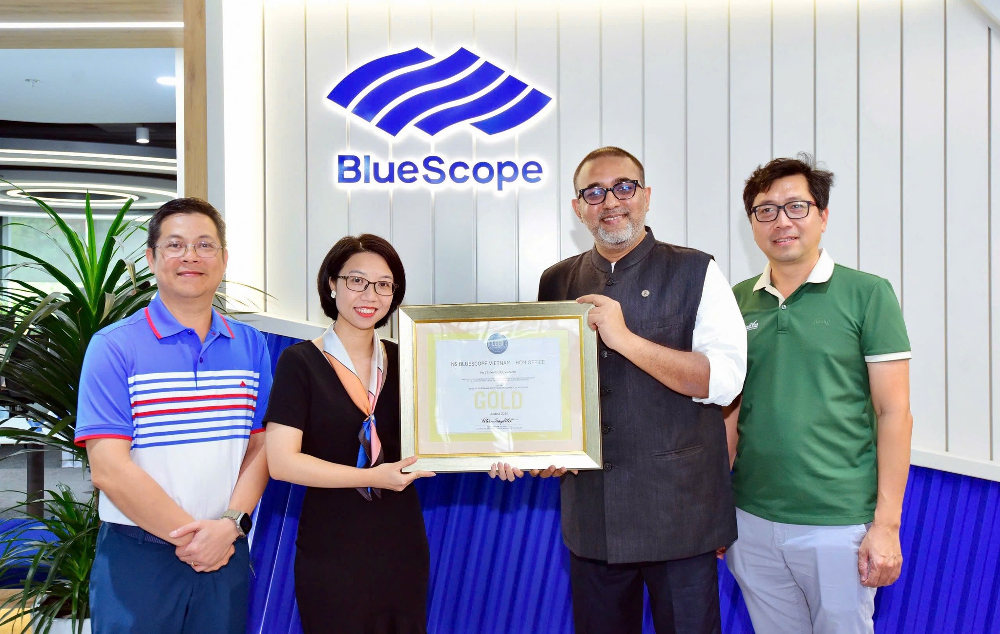 NS BlueScope Việt Nam chào đón đại diện Hội đồng Công trình Xanh Hoa Kỳ và GreenViet đến tham quan văn phòng đạt LEED GOLD